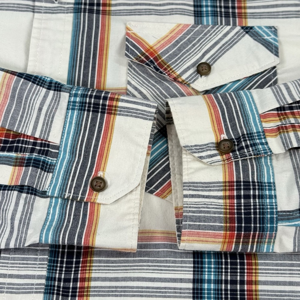 Wrangler Western Mens Shirt Size L Plaid Button Front Cowboy Multicolor Stretch - Picture 10 of 16